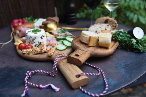 Large wooden presentation tray made from French wood