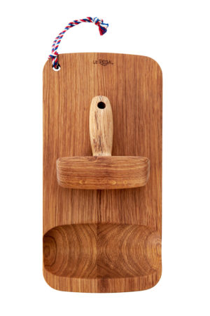 Planche à découper design avec pilon en bois