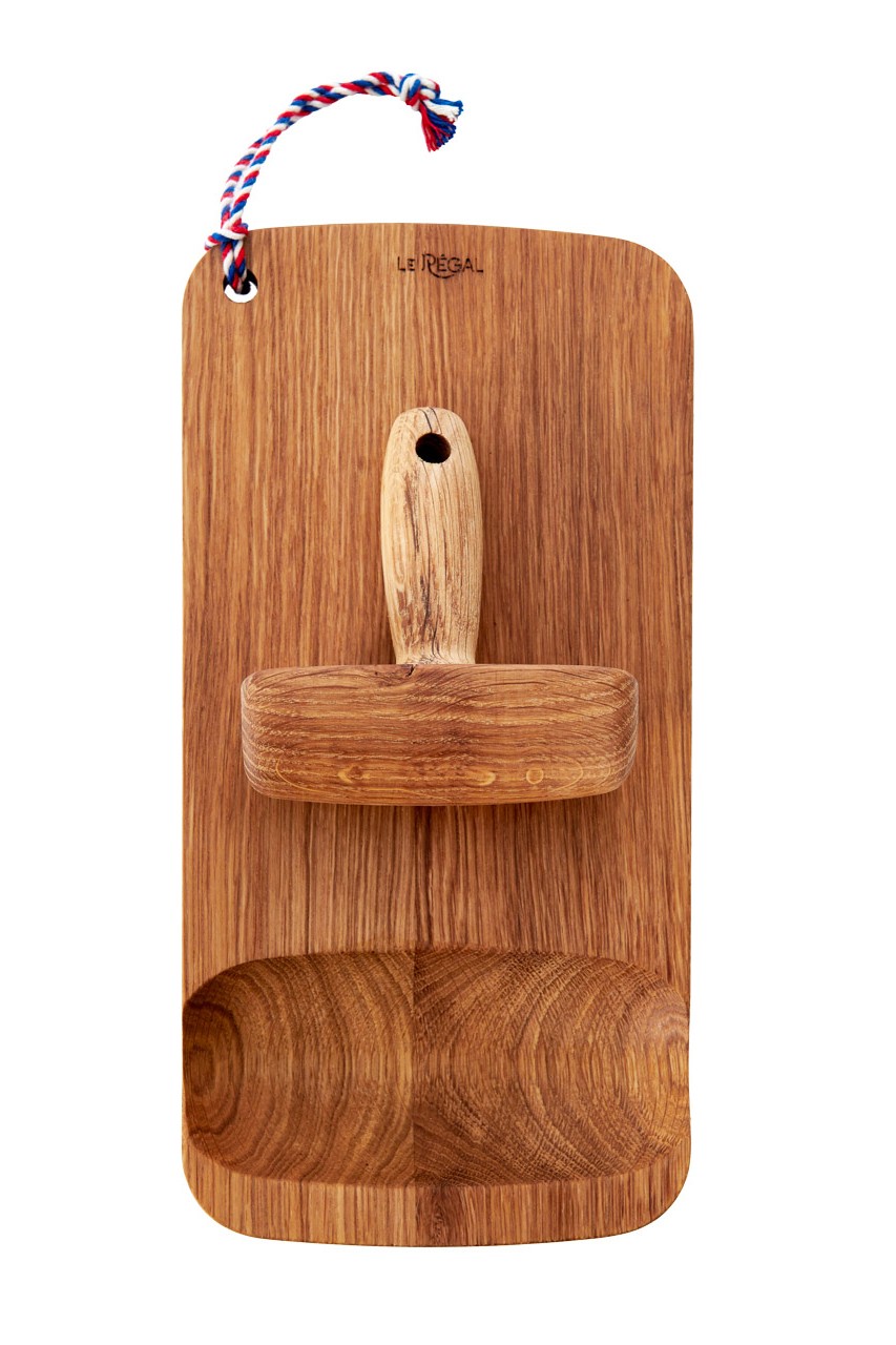 Planche à découper design avec pilon en bois Planche à découper design avec pilon en bois