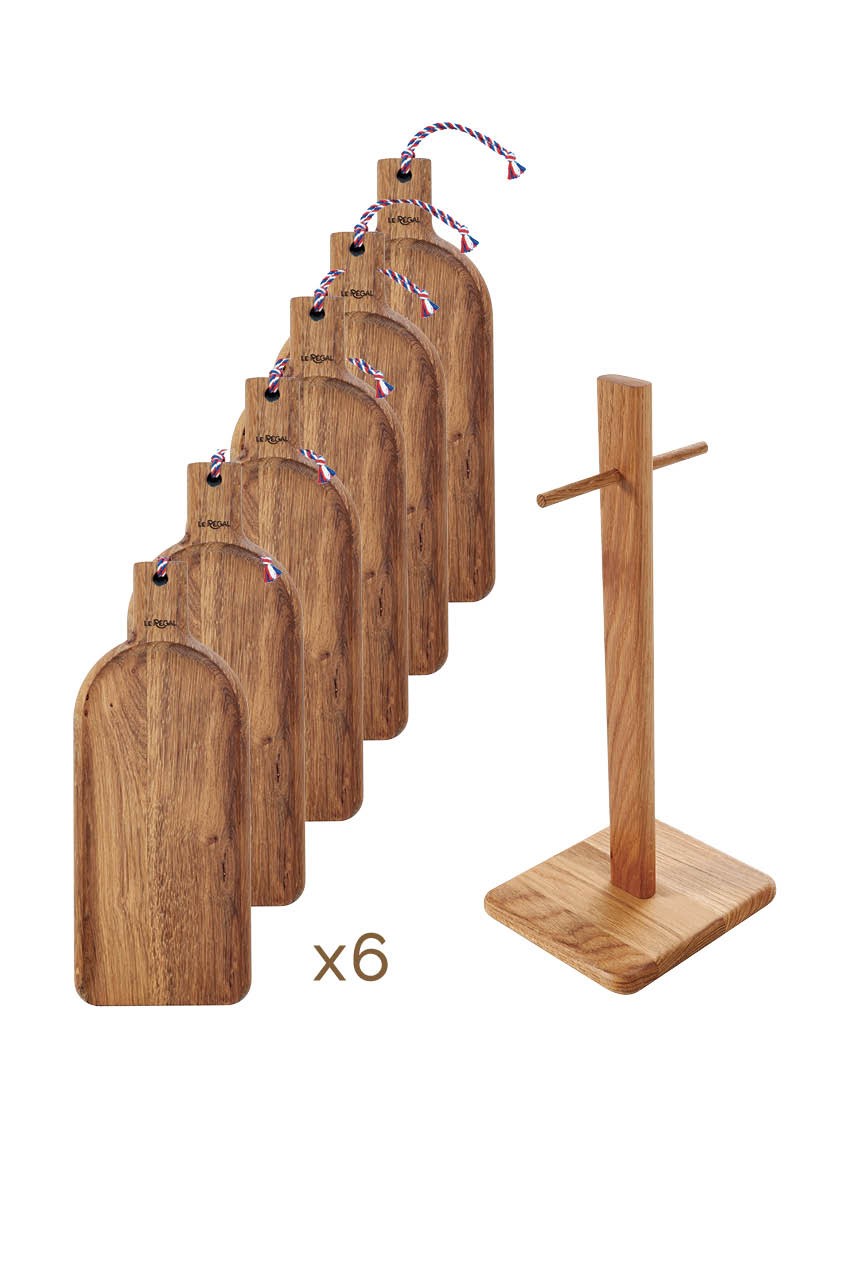 Pack composé de 6 petites pelles + 1 support de présentation Pack composé de 6 petites pelles + 1 support de présentation