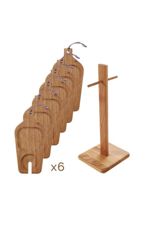 Pack comprenant 6 planches de présentation en bois + 1 support