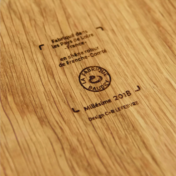 Each of these designer wooden products carries the Le Régal stamp on its back